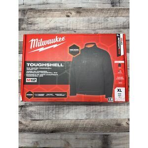 Milwaukee M12 Heated Toughshell Jacket Sz XL Black Kit Battery Charger CP3.0 Pro